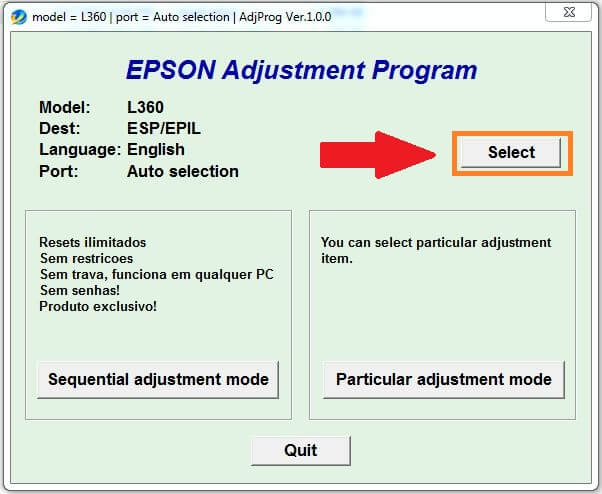 Epson Adjustment Program Resetter