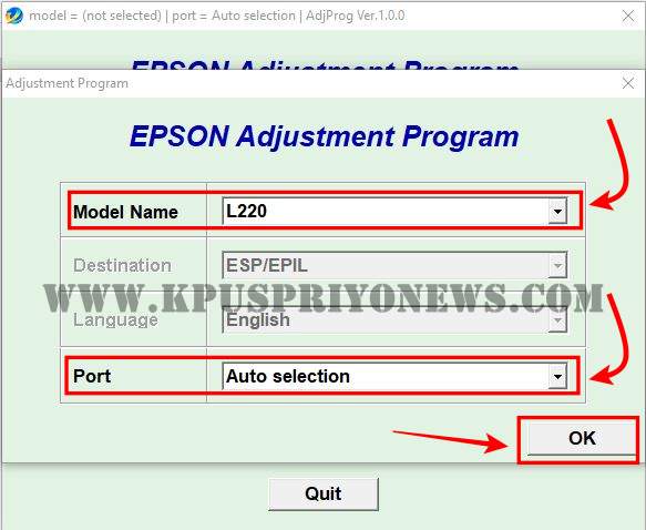 epson l220 adjustment program download