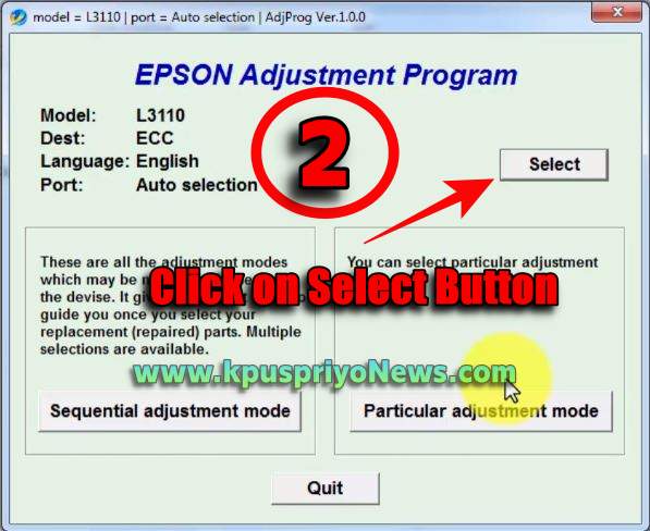 Epson l3110 resetter adjustment program free. download full