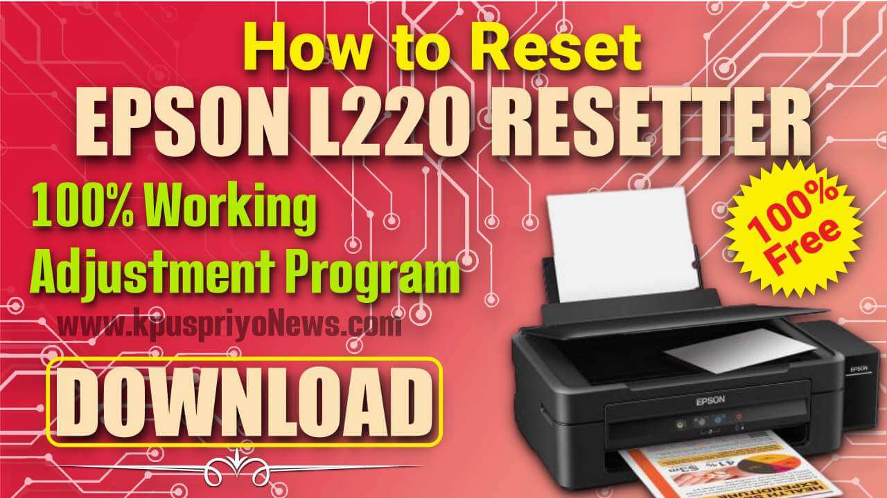 FREE】 Download EPSON L30 Resetter 30% Working Adjustment Program