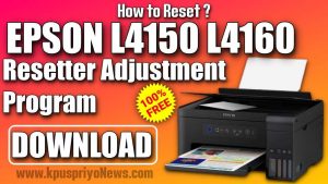 100% Free: Epson L4150 L4160 Resetter Adjustment Program